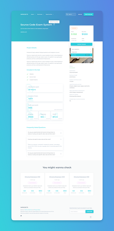 1KProjects - Project View app clean design interface ui web design website
