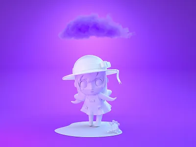 踩水坑小女孩 3d cinema4d design octane photoshop shanghai