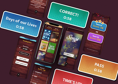 Heads up Game animal game design mobile app play songs timer winner