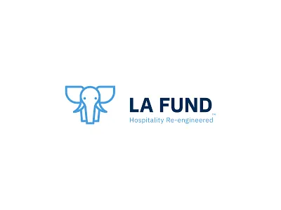 LA FUND branding elephant fund hospitality identity logo