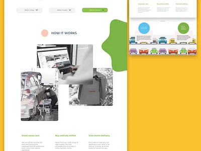 cazoo redesign website cars colorful design figma landing page design minimal redesign ui website white