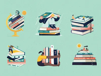 Boekenzoeker part II books children colour editorial graphic illustration texture website