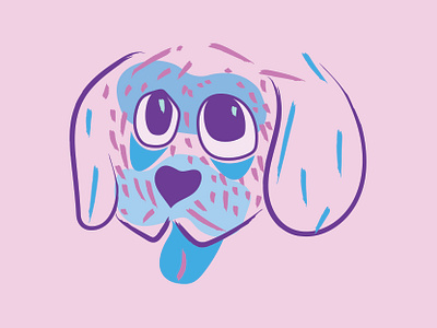 Pink Dawg adobe illustrator basset hound dog dog illustration doggy hound dog illustration pink pink dog woof