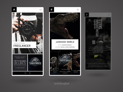 Landingpage Freelancer Portfolio Mobile design freelancer germany hamburg homepage mobile mobile design mobile ui screendesign ui webdesign