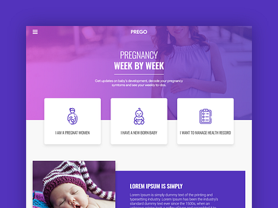 Prego Pregnant Website Design design pregnancy pregnant ui design uiux website