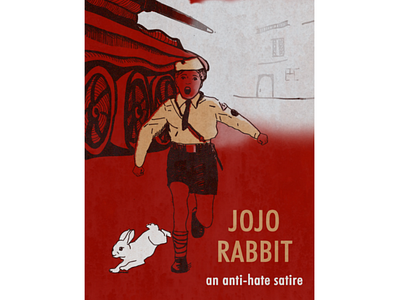 Jojo Rabbit design graphic design illustration movie poster