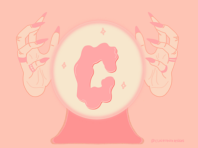 C 36days c @36daysoftype adobecreative clairssmithdesigns crystalball 36daysoftype07 doodlesketch goodtype graphicdesigner handdrawntype handlettering illustration daily letterforms patternplay procreateart typetopia womenwhodraw