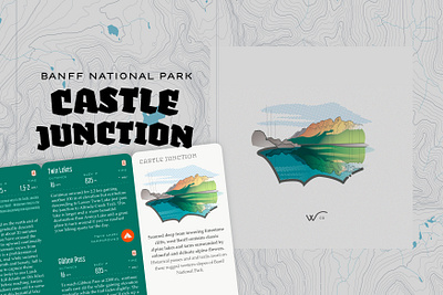 Castle Junction banff national park brand canadian rockies castle mountain connect the dots creative direction design hike icons identity illustration landscape maps maps matter myth thewayfindercompany typography vector wanderer series wco art dept