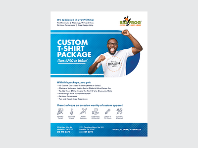 Custom T-Shirt Package design dtg flyer graphic design shirt silent auction t shirt