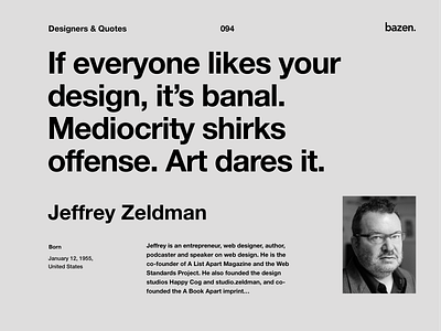 Quote - Jeffrey Zeldman design agency design quote design quotes design tips designthinking designtips designtrends inspiration inspirational quote motivational quotes product design product designer quote design quoteoftheday quotes tips ui design