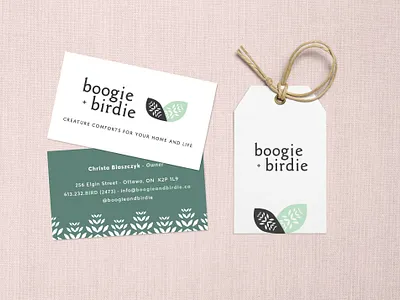 boogie + birdie Brand Identity brand identity branding business card