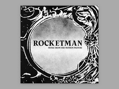 6 – Rocketman OST album cover halftone illustration texture typography