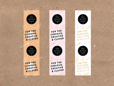 Packing tape designs for The Gifted Type brand identity collateral illustrations packaging patterns