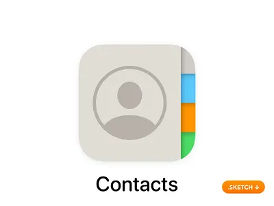 Apple "Contacts" App Icon - iOS 13 13 app app icon apple bussines category design friend friends friendship icon illustration ios label logo love register share top vector