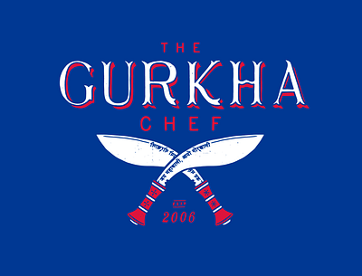 Gurkha Chef branding handdrawn identity design illustration logo