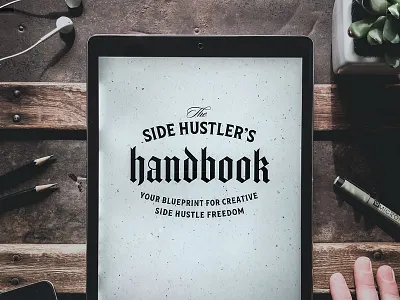 The Side Hustler's Handbook PDF Course art design drawing hand lettering handdrawn illustration lettering podcast procreate typography