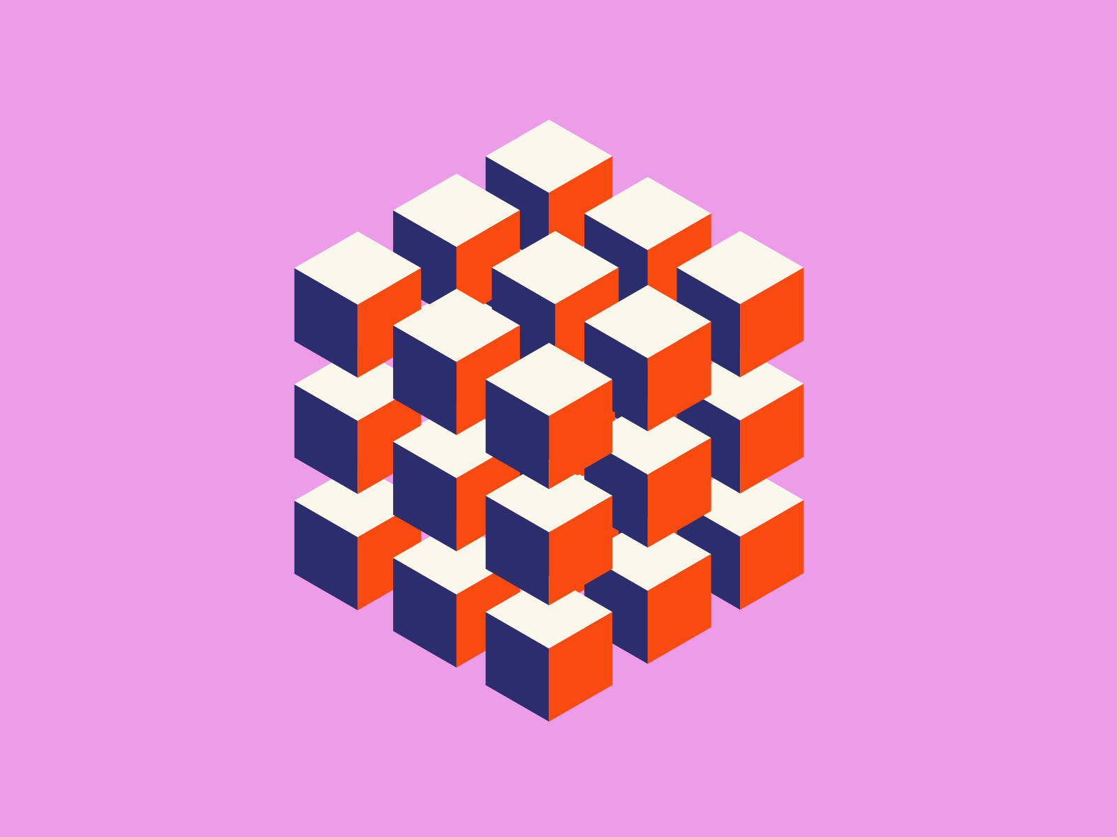 R U B I K'S C U B E ⭐️ 2d after animation colorful cube design flat gif illustration loop loop animation motion motion graphics pink rubikscube