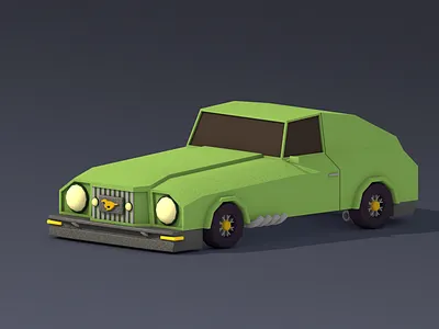 A little green mustang c4d lowpoly