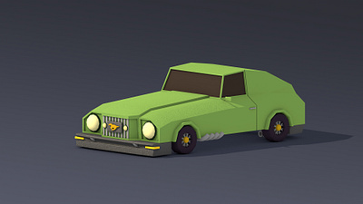 A little green mustang c4d lowpoly