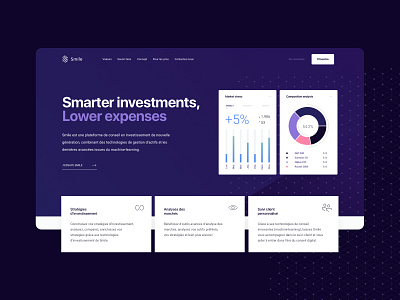 Landing page - Smile design financial financial app landing page ui ux ui design web design