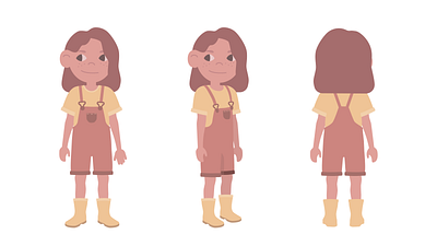 Character Turn - Wanted animation character character design child cute girl illustration short film turn