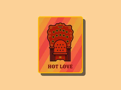 Musée Mécanique: Hot Seat badge badge design badgedesign branding design flat icon illustration lettering logo love seat patch patch design type typography vector