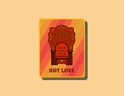 Musée Mécanique: Hot Seat badge badge design badgedesign branding design flat icon illustration lettering logo love seat patch patch design type typography vector