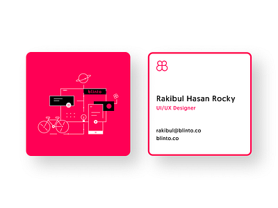 Blinto Rebrand: Business Card 🦋 2020 branding business card colorful figma flat graphic design icon illustraion inspiration logo marketing agency minimal rebranding trend typography ui ux vector wireframe