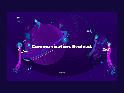 Communication Evolved | The Future illustration visual identity