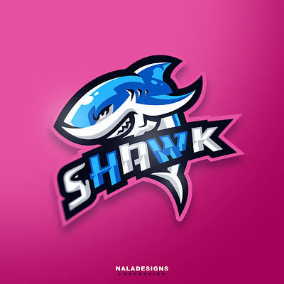 Shawk Mascot Logo branding design esports gaming logo mascot vector