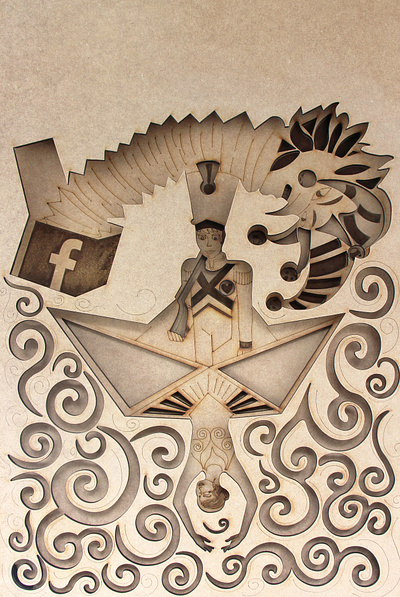 Fairy Tales vs Global Issues series: The Steadfast Tin Soldier design illustration laser cut