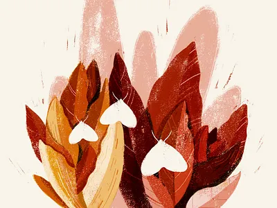F L O U R I S H abstract art botanical illustration children book illustration childrens illustration contemporary digital illustration flowers illustration illustration art insects minimalism moth print procreate