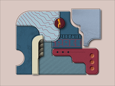 Picture Space in Abstract Wavelengths adobe colortheory design grain graphic graphicdesign halftone illustration illustrator lineart shapes texture