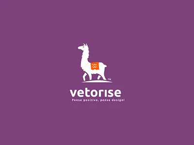 Vetorise branding cartoon character design art llama logo