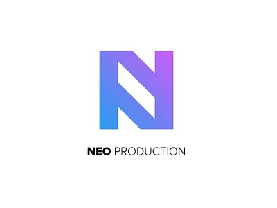 Neo Production branding design flat icon illustration logo minimal
