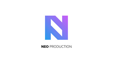 Neo Production branding design flat icon illustration logo minimal