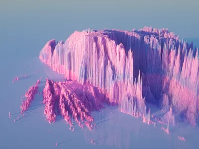 Pink Hope 3d design illustration