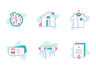 Icons for Gronda design icon set icons illustration