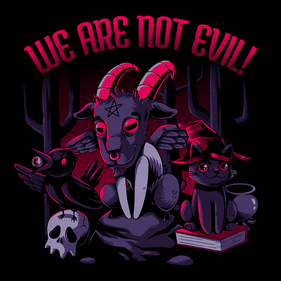We Are Not Evil - Shirt Design animal cat creative dark darkart design evil illustration photoshop shirt shirtdesign