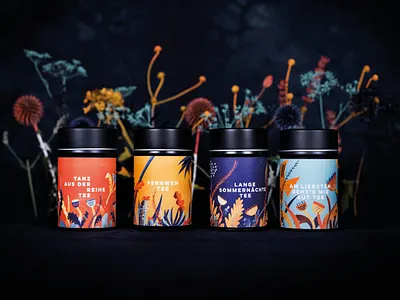 Teas for Timpi design floral illustration packaging packaging design tea tea packaging