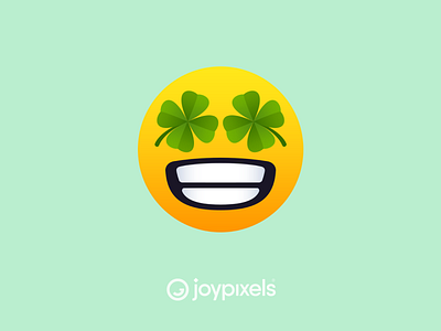 JoyPixels Four Leaf Clover Smiley - All Smiles 1.0 beer character clover emoji emojis four leaf clover holiday icon illustration lucky march shamrock smile smiles smiley smileys st paddys day st patrick st patricks day