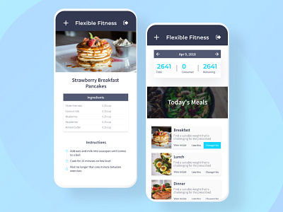 Fitness and diet mobile app design fitness fitness app mobile mobile app mobile design mobile ui mockup ui uidesign uidesigner uiux uiuxdesign userinterface