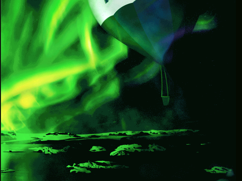 Northern Lights Balloon ballon hot air ballon ice mountain northern lights norway swinging