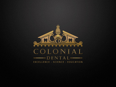 COLONIAL DENTAL brand identity branding design colonial dental vector