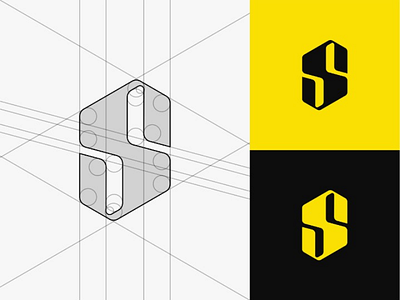 Daily challenge day 09 creative daily challenge logo design geometric letter s logo design logomark s shape