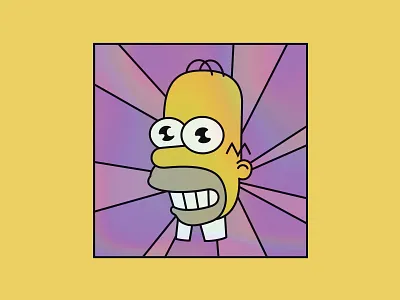 Mr. Sparkle holographic homer simpsons sticker stickermule