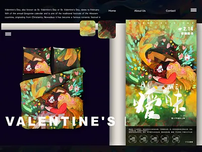 情人节 Valentine's Day animation character clean design graphic design illustration vector web website 插图