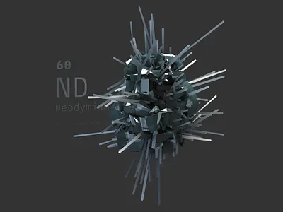 Neodymium 3d 3d art cinema 4d periodic table science
