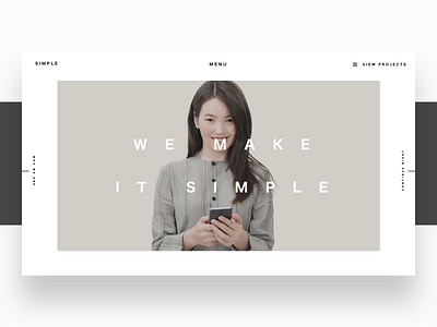 Woman Smiling at the world black design ui ux web white