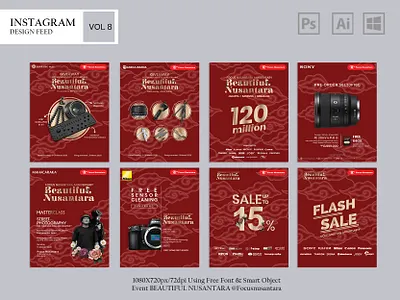 event Beautiful Nusantara branding design event event branding instagram instagram feed photoshop
